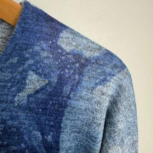 Claire Desjardins‎ Women's Blue Art to Wear 3/4 Dolman Sleeve Top Medium - Picture 4 of 12